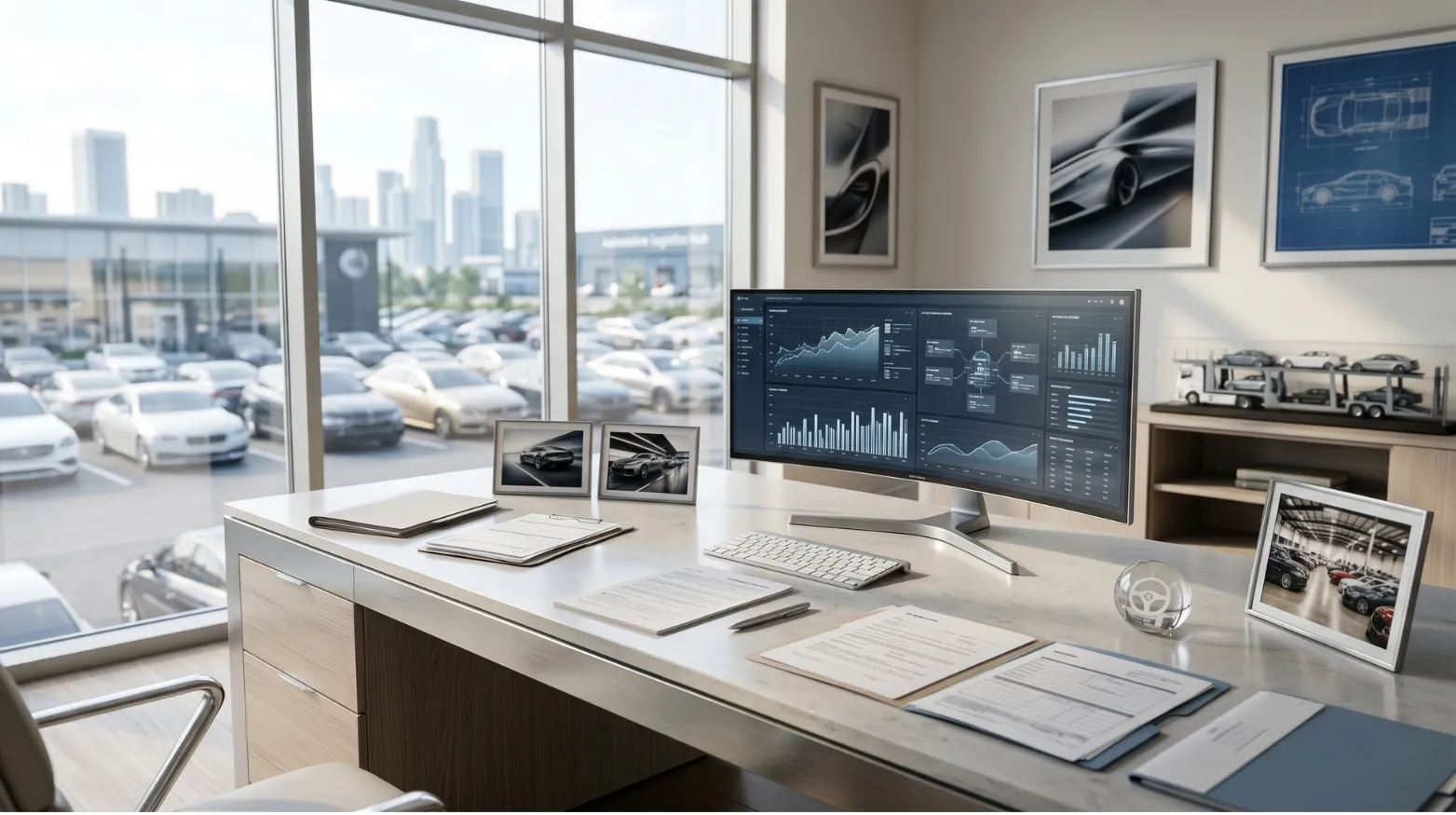 Acquisition analytics workspace at a dealership