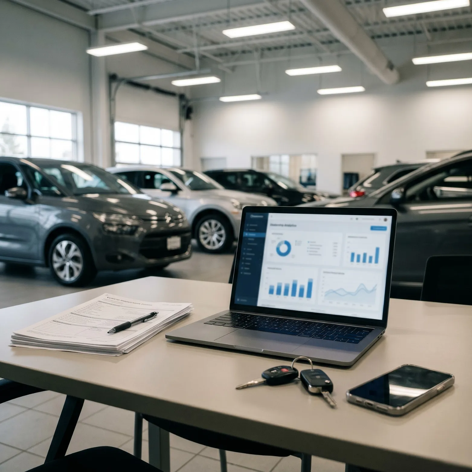 Acquisition analytics workspace at a dealership