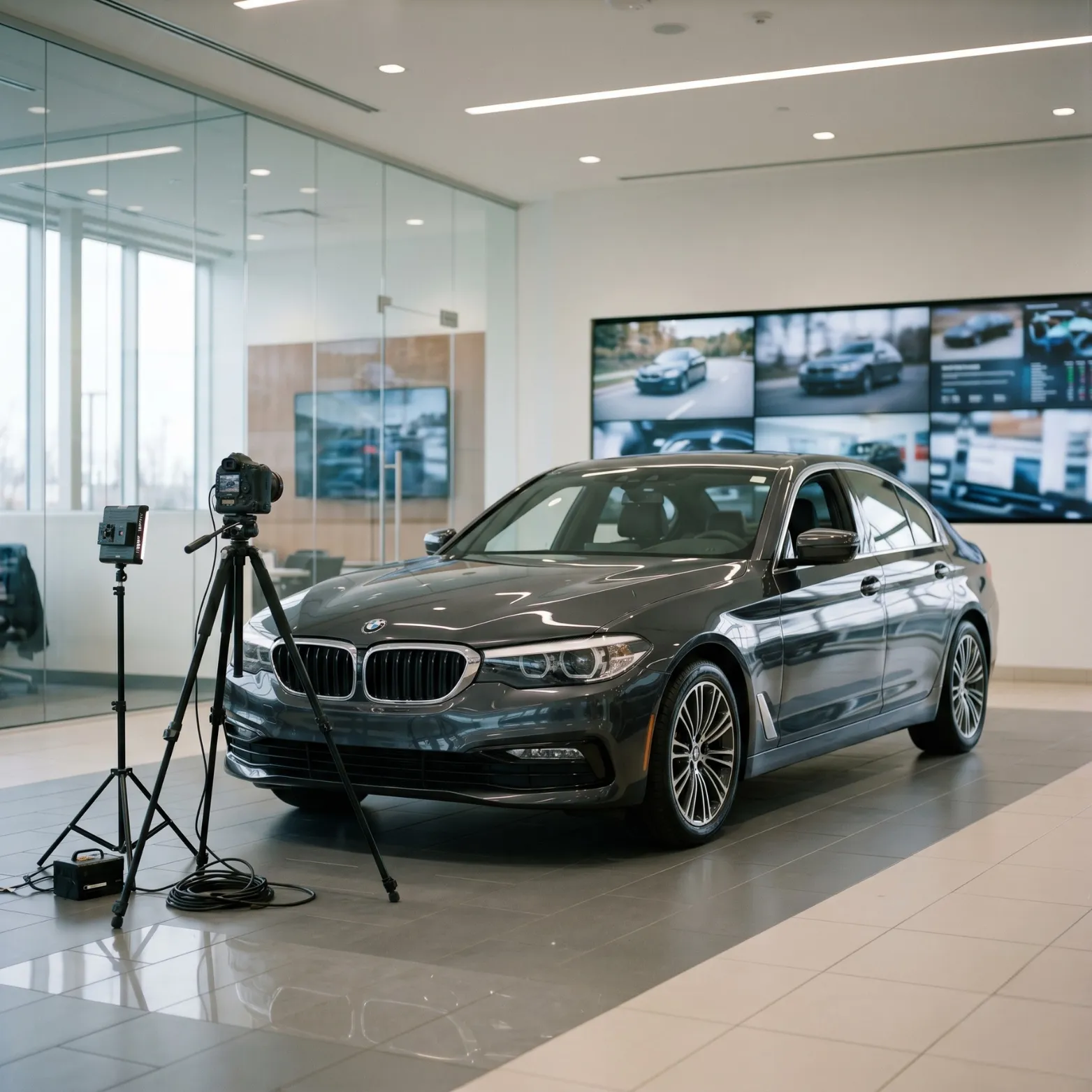 A vehicle being filmed for a walkaround video