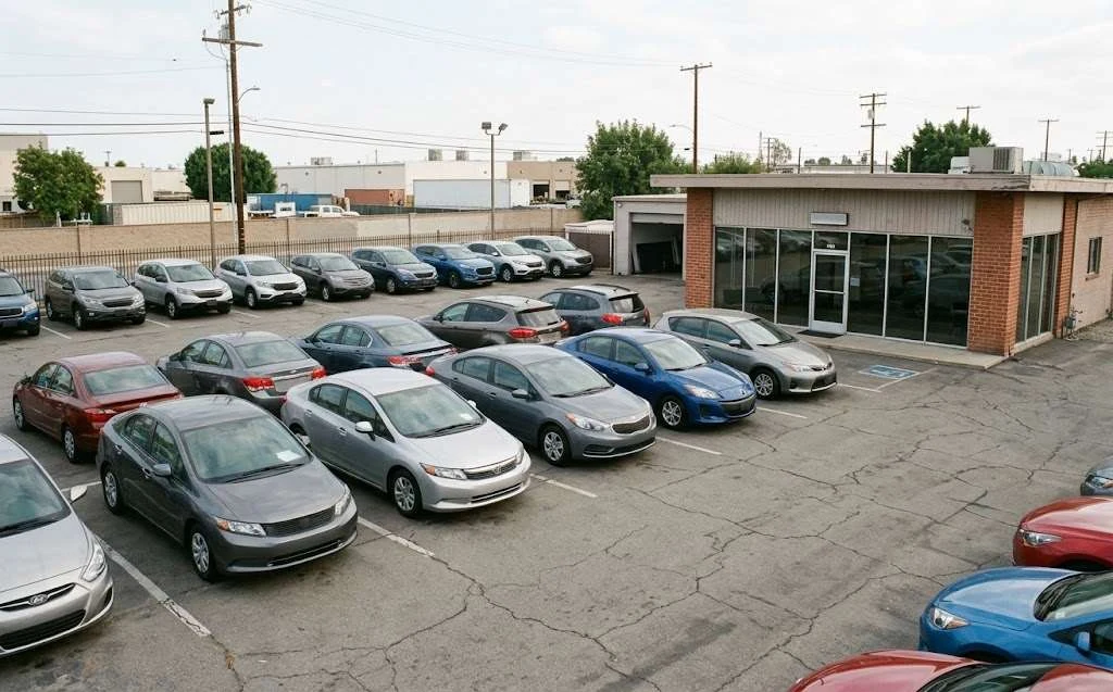 A small independent used car lot