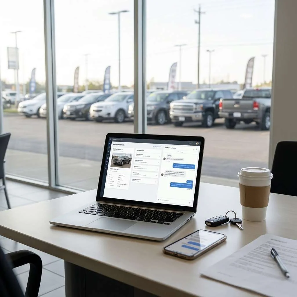 A laptop showing a seller conversation and offer form