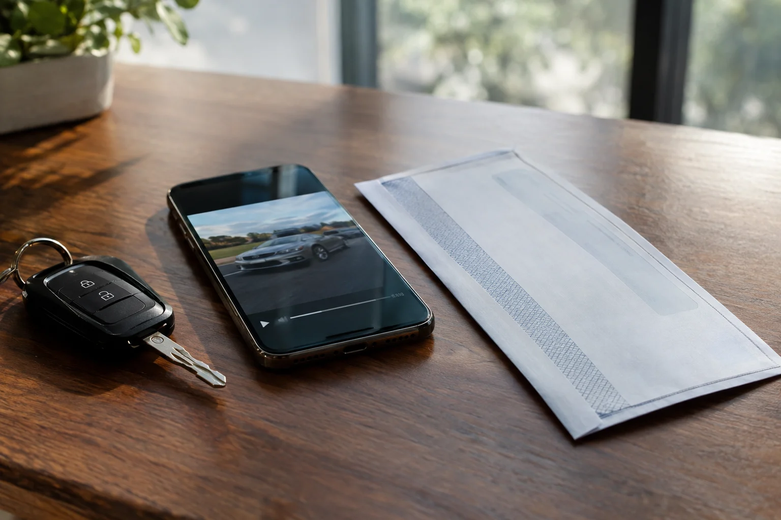 Car keys handed from a private seller to a buyer